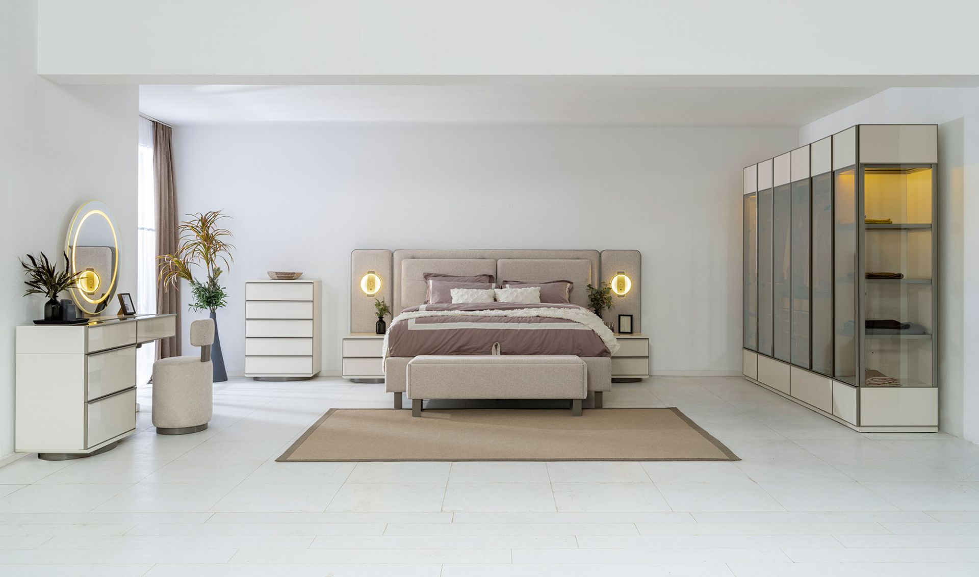 Sunny Bazalı Yatak Odası - 6 Kapılı